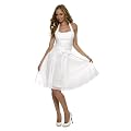 Astrapahl, Elegantes knielanges Neckholder Braut - Cocktailkleid, Farbe creme und wei�