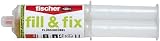 Fischer 502599 fill & fix Fl&uuml;ssigd&uuml;bel (1x Kartusche, 2x Mischer, 4x Anker)