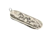 JJ Weston scrimshaw style horses pocket knife. Made in the USA