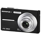 Photo : Olympus FE360 8MP Digital Camera with 3x Optical Dual Zoom (Black)