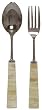 Decorative Salad Server Set with Bone Handles