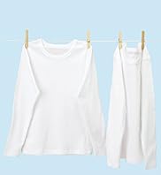 2 Pure Cotton Plain Long Sleeve Vests 2 Pure Cotton Plain Long Sleeve Vests