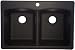 Franke Kindred EDOX33229-1 33-inch x 22-inch x 9-inch Onyx Double Bowl Granite K