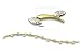 14kt 2 tone gold leaf design 71/2 bracelet