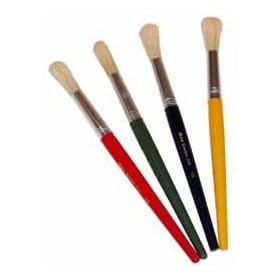 Hogs Hair Childrens Paint Brushes- Pack of 4 size 18