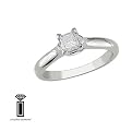 14K 1/4ct Princess Lucida Solitare Ring