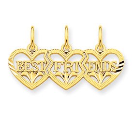 31BxLbA9%2B5L 14k Triple Heart D/C Best Friends Break apart Pendant