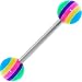 Sherbet Surprise Stripe Barbell Tongue Ring