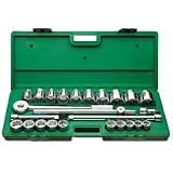25 Piece 3/4 Drive 12 Point Fractional Socket Set