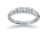 0.30 Three Stone Diamond Ring in 14k White Gold