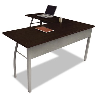 Check For Discount Price For Linea Italia Trento L-Shaped Desk, Mocha