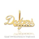 14k Yellow Gold Los Angeles Dodgers Classic Pendant