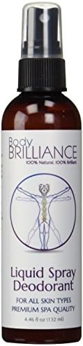 Body Brilliance~ Deodorant Spray 100% Brilliant, 100% Natural - Toxic Aluminum & Paraben FREE - For Women, Men & Kids - Organic and Natural Ingredients - Seaweed Extracts, Liquid Crystal Mineral Salt & Essential Oils to Kill Bacteria and Bad Body Odor