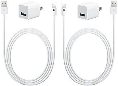 CBCell 2 x 2 Charger Set (2 x 3' USB  Data Cables &amp; 2 x Wall Adapters) for iPhone 5, 5s, 6, 6 plus, 6s, 4th Gen iPad, iPad Air, iPad Air 2, iPad Mini 1/2/3