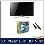 Samsung PN50C680 50 1080p 3D Plasma TV, E3 Panel Technology, Hyper Fast 0.001 ms Response Time, SRS TruSurround HD, Game Mode, 4 HDMI 1.4, 600Hz Subfield Motion, & More. Kit Includes 3D Starter Kit w/ Glasses