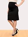 Motherhood Maternity: Secret Fit Belly(tm) Knee Length Stretch Fabric Stretch Fabric Maternity Skirt