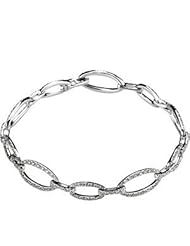14K White-Gold 1 1/3 Ct Diamond Bracelet by US Gems