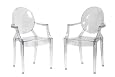 Ghost Chair Set of 2 - Ships in 24 Hours with Money Back Guarantee!