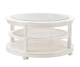 Louis Louis Looking Glass Cocktail Table White Pearl