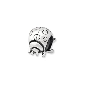 Ladybug Charm in Sterling Silver for Reflections, Expression, Kera, Pandora and SilveRado Bracelets & Necklaces