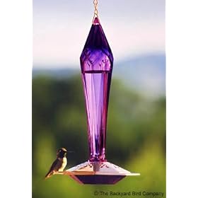 Faceted Hummingbird Feeder - Amethyst by Schrodt Designs