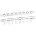 CapitolBrand SP0094 Polypropylene 200 microliter Low Profile PCR Strip Tube, with Domed Caps (Case of 120 Strips)
