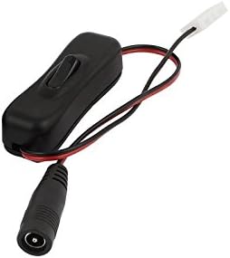 2Pcs LED Strip Light Connector Cable with On/off Switch And Female 5.5x2.1mm Dc Plugs For SMD 5050 LED Strip Light