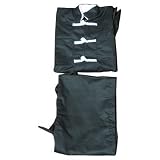 Gungfu Authentic Kungfu Uniform in Classic Black & White Buttons - Color: Black, Size: 2