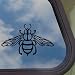 Egyptian Bee Symbol Pharaoh Black Decal Window Sticker
