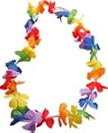HAWAIIAN LEI GARLAND RAINBOW COLOURED
