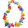HAWAIIAN LEI GARLAND RAINBOW COLOURED