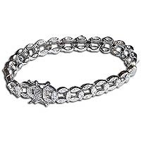 Bracelets for Teen Girls in Sterling Silver Multi Gemstone Dia 2.1 inches (brclt281)
