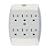 GE 54947 6-Outlet Grounded In-Wall Adapter, White