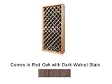 Wine Cellar Innovations Designer Series Collection Red Oak with Dark Walnut Stain Individual Diamond Bin 72x34x13-in.