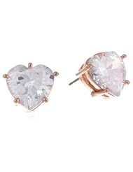 Juicy Couture "Replenishment" Cubic Zirconia Heart Stud Earrings