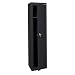 Sandusky Lee LF11151866-09 Black Steel Powder Coat 1 Tier Welded Storage Locker, 66" Height x 15" Width x 18" Depth, 2 Shelves