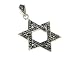 Jewelry : Sterling Silver Marcasite Jewish Star of David Pendant