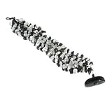 Beautiful 7.25 Bracelet with Crystal and Black Stone Chips