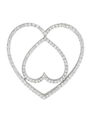 18k WHITE GOLD WOMENS PENDANT LP-1955 DIAMOND 0.85CT TW