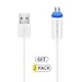 Coolsell [2-pack] 6ft Premium LED Micro USB Cables High Speed USB 2.0 Charge &Data Sync Cables for Samsung S4 S5 / Google Nexus / Android Smartphones and More (White)