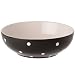 Signature Housewares 7-Inch 24-Ounce Dots Serving Bowl, Black