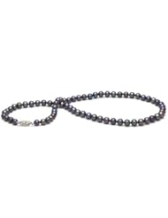 AAA Quality, 6.5-7mm Black Freshwater Pearl Necklace