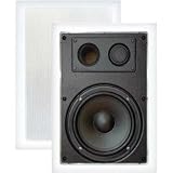 Pyle PDIW67 6 1/2-Inch Two Way In Wall Enclosed Speaker with Directional Tweeter