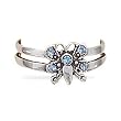 Butterfly Crystals Toe Ring