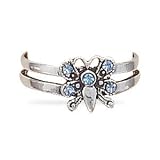 Butterfly Crystals Toe Ring