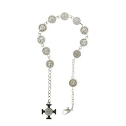St. Benedict Rosary Bracelet - 6-8'' Adjustable Length