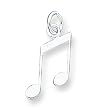 Sterling Silver Music Notes Charm with 20 inch Sterling Silver Chain