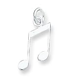 Sterling Silver Music Notes Charm with 20 inch Sterling Silver Chain