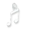 Sterling Silver Music Notes Charm with 20 inch Sterling Silver Chain