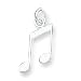 Sterling Silver Music Notes Charm with 20 inch Sterling Silver Chain